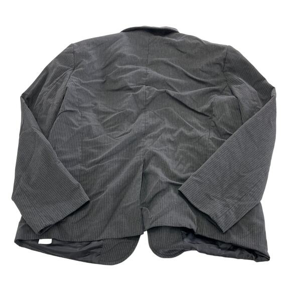 Moon River Jacket Womens Large Grey Pin Striped Double Layer Twill Button Blazer - Picture 3 of 12